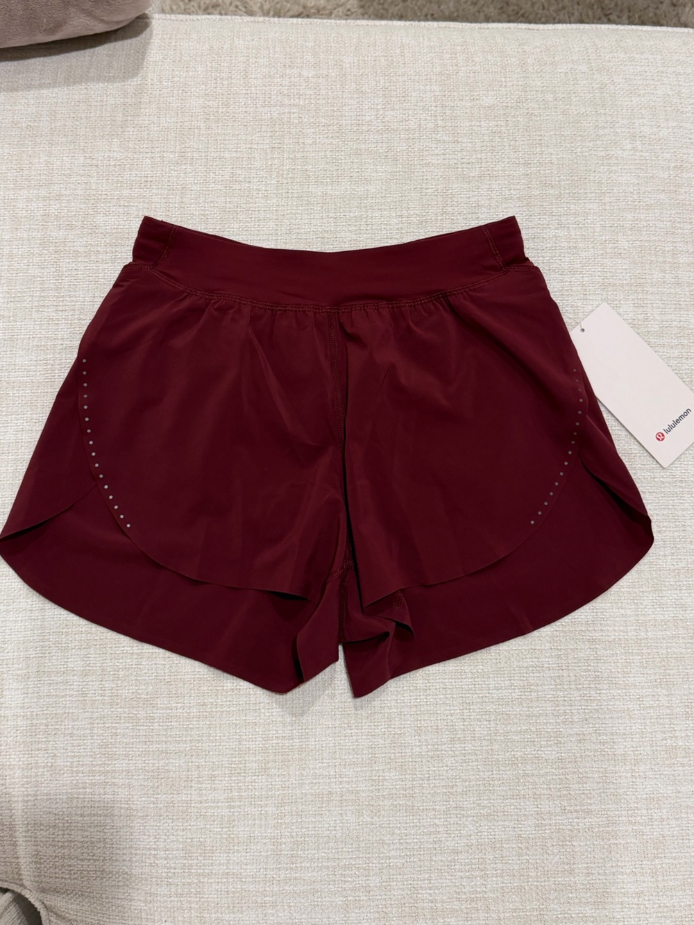 Lululemon Fast and Free High-Rise Split Short 3" — Color Burgundy Bay